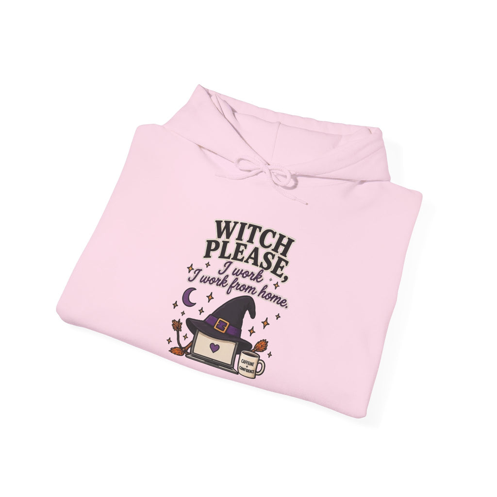 Witch Please I Work From Home Hoodie - Cute Witch Coffee Sweatshirt
